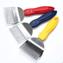 Load image into Gallery viewer, 1 pcs Hot Stainless Steel Honey scraper Red/Blue/Yellow Straight Uncapping Fork Bee Shovel Tines Comb Farm Beekeeping Tool