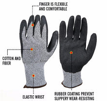 Load image into Gallery viewer, OZERO Work Cut Resistant Gloves Welding Garden Stretchy Farming Proof Protect Stainless Steel Farm Gloves For Men Women 7001
