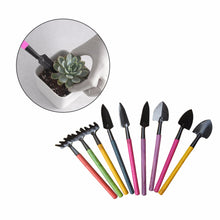 Load image into Gallery viewer, 1 x Rake+2 x Shovel Mini Garden Gardening Plant Tools Set with Wooden Handle Shovel Spade Rake #5A50070