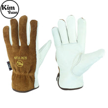 Load image into Gallery viewer, KIM YUAN Work Gloves with Elastic Wrist for Men&amp;Women-Good Grip&amp;Flexible for Riding/Truck Driving/Warehouse/Gardening/Farming